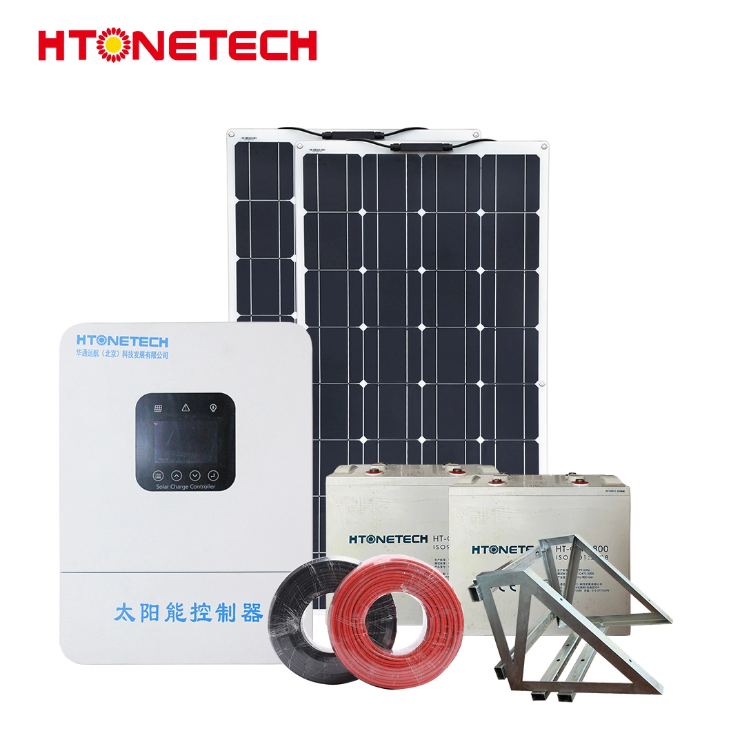 Htonetech off Grid Type 5kw Home Use Solar Power System Factory China 500W 800W 1000W 1500W 2004W Carport Solar Power System with 10kw Solar Inverter