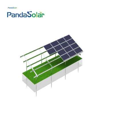 Suporte de montagem de painel solar de alumínio anodizado para solo solar Kits de energia solar Sistema de montagem de energia solar